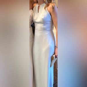 amsale lena dress - pale blue